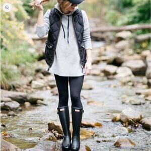 Hunter Women's SZ 9 Tall Rain Boots In Black With Removable Sock Inserts